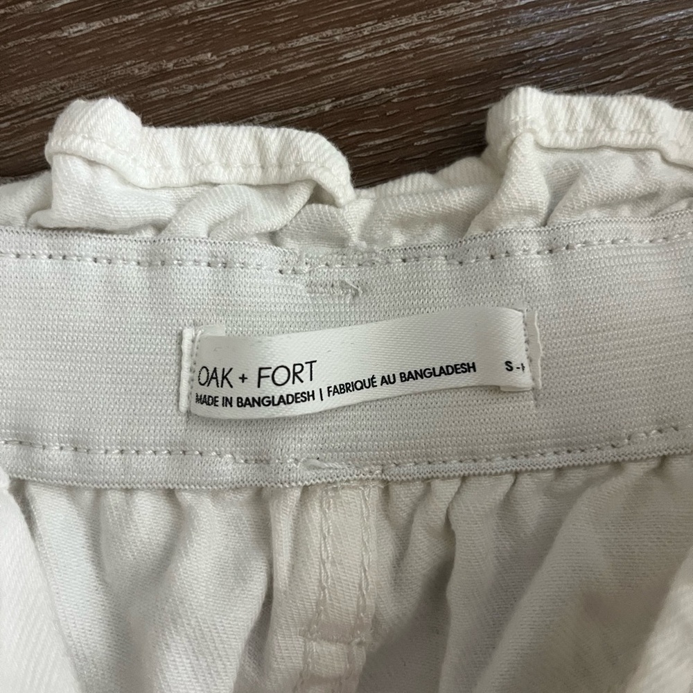 OAK+FORT white shorts with tie belt - Picture 2 of 4